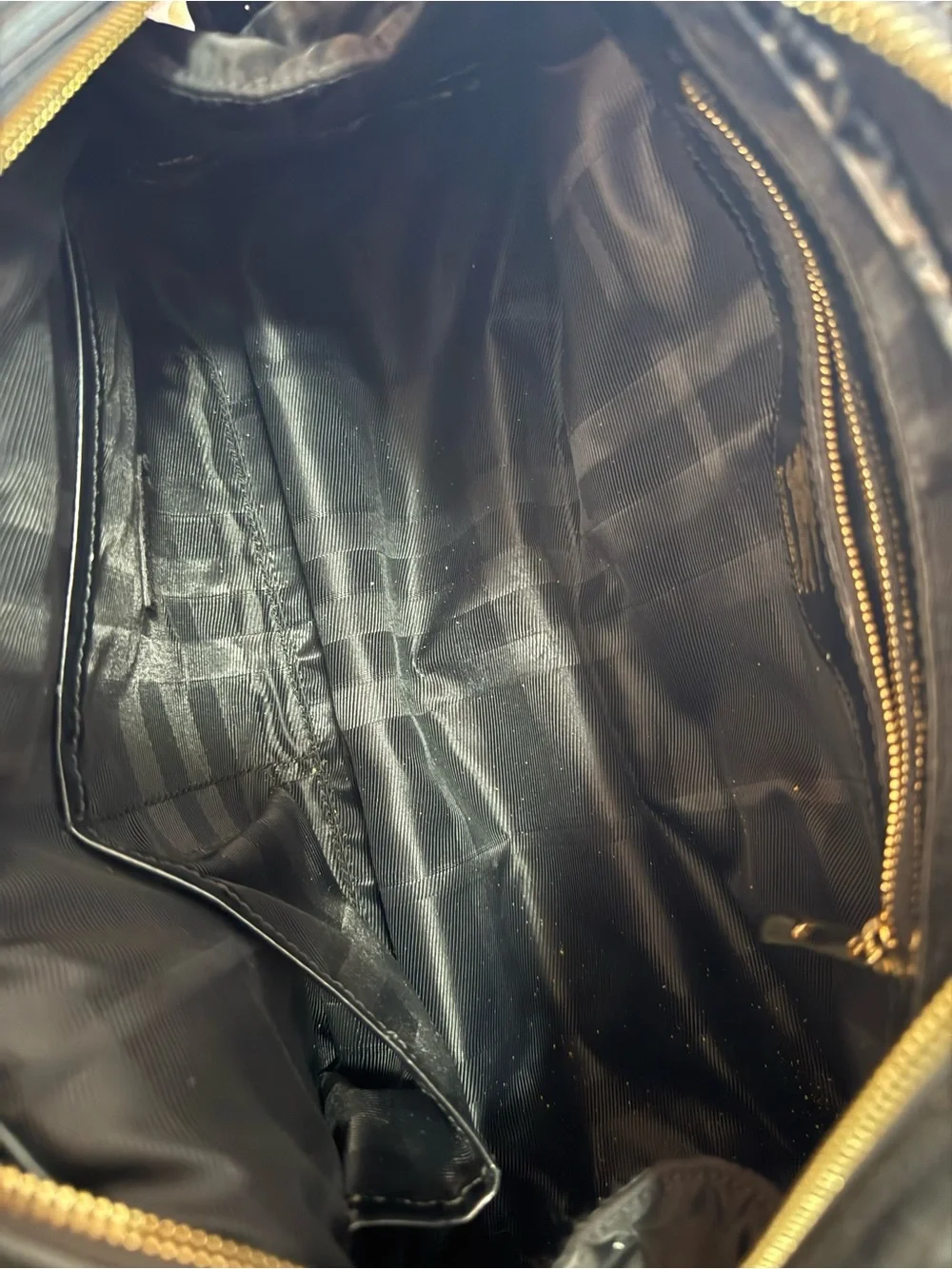 🐎 BURBERRY 🐎 BLACK QUILTED NYLON AND PATENT LEATHER MANOR SATCHEL AUTHENTIC